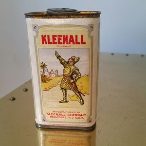 Antique tin bottle Kleenall